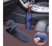 1x Gancho para paraguas de puerta de coche, negro, herramienta de almacenamiento para coche, soporte organizador multifuncional para coche, soporte para paraguas, clip de almacenamiento. negro