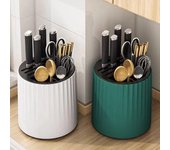 Soporte giratorio de 360° para utensilios de cocina, recipiente grande para utensilios de 7,3 pulgadas, organizador de utensilios de cocina para regalo de decoración de cocina de granja
