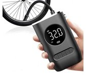 Mini bomba de aire eléctrica portátil para neumáticos con autopropulsión, bomba de aire de mano inalámbrica con pantalla digital negro