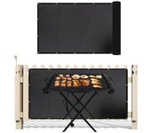 Protector térmico para parrilla, cubierta aislante térmica ignífuga, alfombrilla para parrilla de barbacoa, protector de pared a prueba de aceite, pantalla de privacidad de fibra de vidrio para balcón, almohadilla para parrilla S