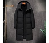 Chaqueta de algodón para hombre y mujer, con capucha, cordón ajustable, manga larga, cálida, color sólido, largo medio, gruesa, acolchada, para exteriores S gris