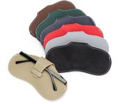 Estuche de cuero genuino para gafas, estuche para gafas de sol, bolsa de almacenamiento, funda para gafas, estuche portátil para gafas negro