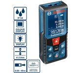 Telémetro láser Bosch GLM400 con rango de medición de 40 metros y pantalla a color