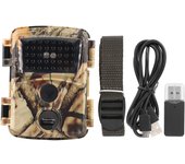 Cámara de caza al aire libre con detección de campo de 20 MP, minicámara infrarroja impermeable camuflaje