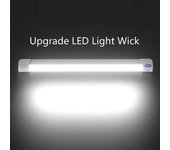 Luz LED superbrillante para acampar al aire libre, luz de trabajo nocturno, luz para tienda de campaña, 5 modos de iluminación magnéticos 40cm 1800mAh plata