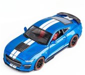 Mustang GT500 1/32 - Superdeportivo de aleación fundido a presión, modelo de coche de juguete con retroceso, juguete decorativo coleccionable para niños, regalo de Año Nuevo blanco