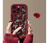 Compatible con funda para iPhone 15 Pro Max: Glaciar Rose Retro para iPhone 14, 13 Pro, 12 iPhone X cool negro
