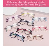 Protección para los ojos Gafas redondas Gafas con montura ultraligera Niños Niños Niñas 1