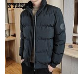 Chaquetas de otoño para hombre, abrigos acolchados de algodón ligeros con capucha, chaquetas cálidas de otoño para hombre, chaqueta acolchada de color sólido, ropa para hombre M