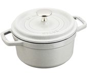 Maceta redonda esmaltada Staub Cocotte Campagne, pequeña, hecha a mano. Producto japonés compatible con IH con número de serie La Cocotte redonda  Pico 16 cm  [Número autorizado].