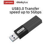 Lector de tarjetas Adaptador de tarjeta de memoria USB 3.0/USB 2.0 de Lenovo compatible con SD/TF D231 negro