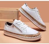 Zapatillas de deporte para mujer, zapatos vulcanizados elegantes con estampado floral y cordones, zapatos planos para mujer, zapatos casuales de moda para mujer 35