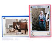 Marco de fotos universal para cámara instantánea, acrílico de doble cara, imán para nevera de 3 pulgadas, Polaroid para Fujifilm Instax mini. transparente