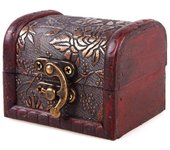 Vintage  jewelry box wooden box Antique old wooden box marrón