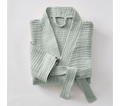 Peignoir kimono mixte Gaze de coton unie Gaïa - Gaïa Eucalyptus - Taille L/XL