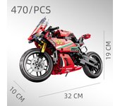 Bloques de construcción de motocicletas ensamblados, juguetes para niños, bloques de construcción educativos de partículas pequeñas, caja de regalo