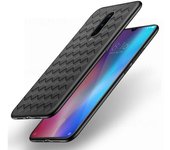 Funda de silicona con parte trasera tejida en cuadrícula para Xiaomi Mi A3 A1 A2 Lite Redmi Note 12S 4 7 8 5 6 9 10 11 Pro 5G 4X 8T S2 6A 7A 8A 5A 10C 9A 9T 9C Funda de TPU suave Redmi 8 negro