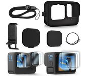 Conjunto protector compatible con GoPro HERO12 Black (Negro/ ...