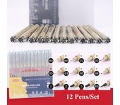Juego de rotuladores Pigma Liner Micron, bolígrafos de dibujo con aguja, lote 005, 01, 02, 03, 04, 05, 08, 1,0, rotuladores de punta fina, bolígrafos para dibujo 3 Pcs