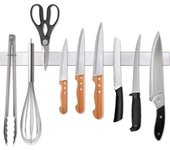 Tira magnética para cuchillos de 20 pulgadas, barra de cuchillos de cocina montada en la pared de acero inoxidable de primera calidad, potente estante magnético para cuchillos que ahorra espacio
