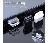 1/10 piezas DIY Tapones Tapón Colgante para Teléfono Móvil Tapa Protectora Tapón Antipolvo Duradero 1Pcs White for Type C