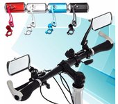 Espejo retrovisor para bicicletas: espejo plano para bicicletas de montaña, de carretera y eléctricas single plata