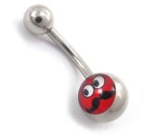 Les Trésors De Lily [J8941] - Piercing corporal 'Bigote' rojo rojo