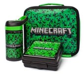Juego de bolsa de almuerzo Lenticular Creeper de Minecraft One Size negro/verde