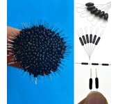 Flotador anti-strand negro resistente para pesca con conector Space Bean, equipo de pesca S-black 1