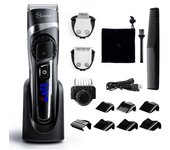 Cortapelos HATTEKER, recortador de barba para hombres, recortador de pelo profesional, Kit de aseo inalámbrico para barberos, recargable 69231