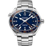 Reloj GMT mecánico automático para hombre Cerámica negra color rosa