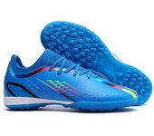Zapatos de fútbol Botas de fútbol ultraligeras de Gran tamaño Zapatillas de Deporte para niños Botas de Tobillo de fútbol Unisex 44 azul