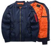 Chaqueta bomber gruesa de piloto de motocicleta de alta calidad para hombre, de invierno, talla grande 8XL negro