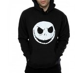 Pesadilla antes de Navidad Jack Skellington Face Sudadera con capucha de algodón para hombre XXL negro