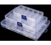 Caja de herramientas para joyería con 10/15/24 rejillas, regalo para cuentas, joyas, pendientes, anillos, caja de almacenamiento, estuche de exhibición, organizador 10 grid