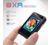 Mini teléfono multifuncional con pantalla táctil de 1,77 pulgadas 8XR, compatible con reproducción de vídeo y audio blanco