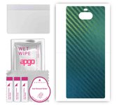 apgo Protective Skin Sticker for the back compatible with Sony Xperia 10 Plus, Wrap Film, Foil, Vinyl - Pattern Carbon Chameleon CAKA1