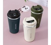 Taza aislada para coche, termo de 380/510ml, taza de café inteligente, vaso térmico portátil con pantalla de temperatura, frascos de vacío, botella de agua 500ml