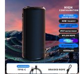 Altavoces Bluetooth, altavoz portátil con graves mejorados, altavoz estéreo BT5.0 más fuerte, subwoofer resistente al agua IPX7 para acampar