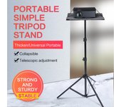 T160 Soporte para trípode para proyector Soporte plegable para proyector con trípode para computadora portátil con bandeja para trípode negro