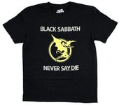 Black Sabbath Camiseta unisex para adultos Never Say Die L negro