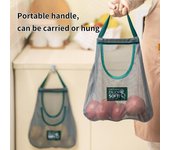 Bolsas de almacenamiento multiusos, reutilizables, para frutas y verduras, organizador de cocina, bolsas colgantes, portátiles y transpirables.