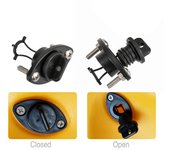 Tapón de drenaje de rosca Universal para Kayak, canoa, barco con 4 tornillos, 2 uds.