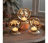 1 candelabro de hierro dorado de estilo escandinavo para mesa de Navidad, nuevo, proyector, lámpara de viento, adornos