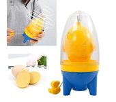Mezclador de huevos para el hogar, mezclador Manual de huevos de silicona de calidad alimentaria, herramienta Manual con cáscara para huevos duros rojo