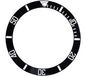 Reloj de pulsera Reloj de pulsera Material de aluminio Anillo de inserción de bisel de bucle Pieza de repuesto negro