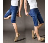 Pantalones cortos vaqueros elásticos de verano para hombre, de corte fino, rectos y ajustados, para jóvenes. 28