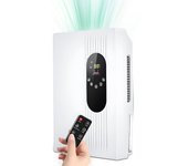 Deshumidificador y purificador de aire 2 en 1 con manguera de drenaje Control remoto Pantalla táctil LCD Humedad EU plug blanco