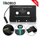 Convertidor universal Bluetooth 5.0 para coche, convertidor de cinta, reproductor de casete de audio y música estéreo MP3 para coche, adaptador de audio inalámbrico con micrófono para llamadas negro