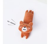 Juguetes con hierba gatera para rechinar los dientes, divertido juguete interactivo de peluche para gatos, gatitos y mascotas, juguete Vocal para masticar, garras, mordedura de pulgar, menta para gatos marrón